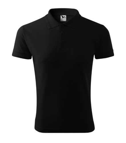 Malfini Galléros pamut pólóing, fekete, 2XL