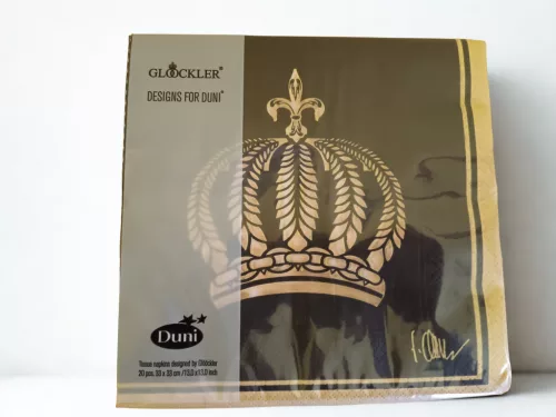 Duni Szalvéta 3 rétegű 33x33 cm 20 szál/csomag Black Crown