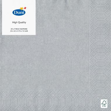 Duni Szalvéta 3 rétegű 33x33 cm 20 szál/cs (Gránit Szürke) Granit Grey