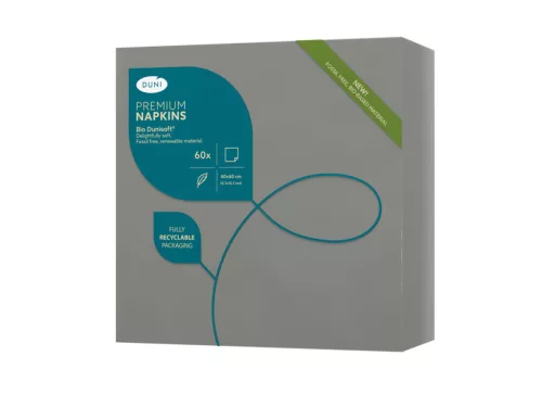 Duni-Soft Bio Szalvéta 40x40 cm 60 szál/cs Granit Grey
