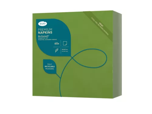 Duni-Soft Bio Szalvéta 40x40 cm 60 szál/cs Herbal Zöld