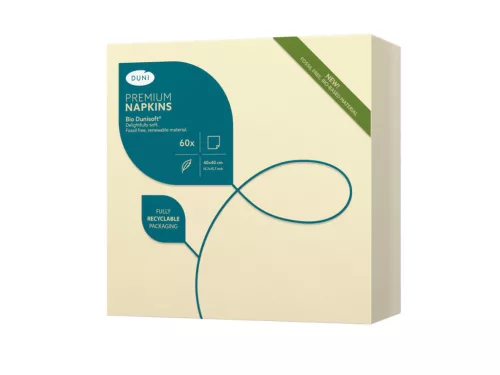 Duni-Soft Bio Szalvéta 40x40 cm 60 szál/cs Cream