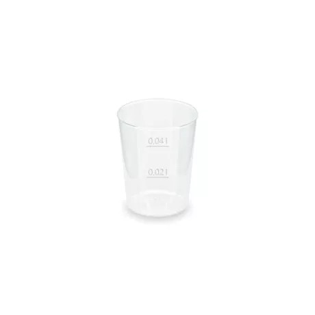 Snapszos pohár 2/4 cl (PS) áttetsző műanyag 50 db/cs