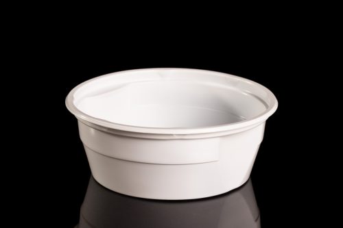 Gulyástál 500 ml alj + tető (PP) fehér 50 db/cs
