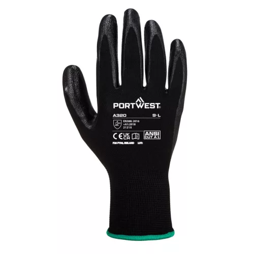Portwest Nylon nitrilhab tenyérmártott védőkeszyű