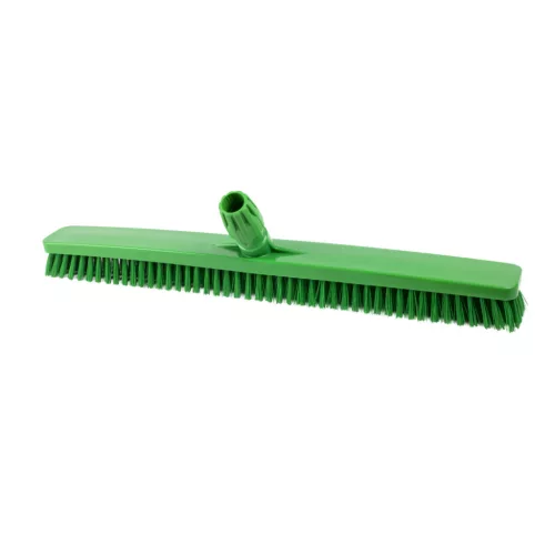 Igeax élelmiszeripari padlósúrolókefe rövid sörte 60cm széles zöld, 0,75mm kemény sörtével