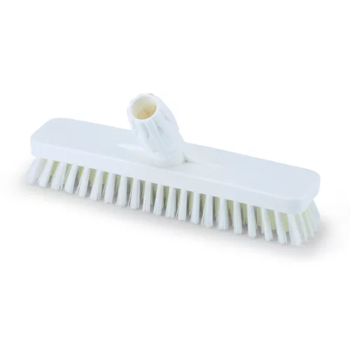 Igeax élelmiszeripari padlósúrolókefe 30cm széles fehér, 0,75mm kemény sörtével