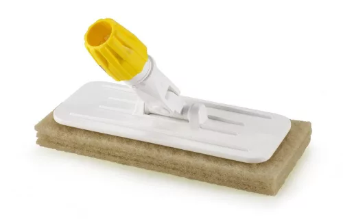 Igeax élelmiszeripari súroló pad menetes tartóval sárga