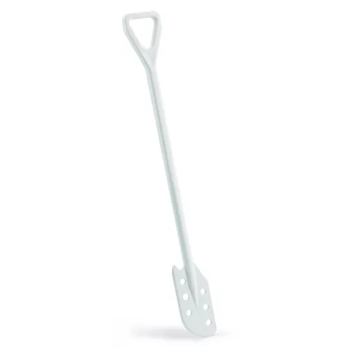 Igeax élelmiszeripari keverőlapát / kaparó perforált 130 mm x 1200 mm fehér