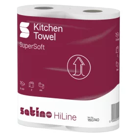   Satino Wepa HiLine kéztörlő 2 rétegű fehér 2x64lap, 16 csomag/zsák
