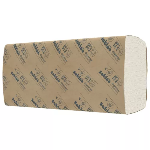 Satino Wepa Liquify V hajtogatott kéztörlő 2 rétegű, cellulóz 24x21 cm 12x336lap/zsák (4032 lap)