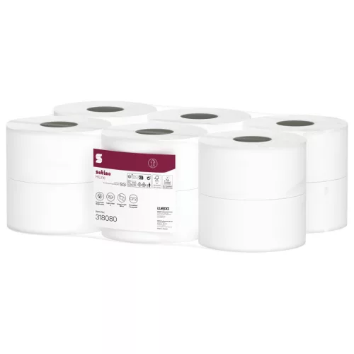 Satino Wepa Prestige 2 rétegű, cellulóz, laponkénti pontadagolású toalettpapír 11cm, 180m, 12 tekercs/zsugor