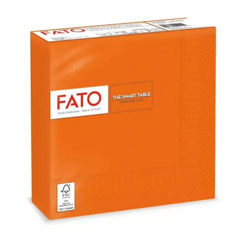 Fato Szalvéta 33x33cm narancssárga 2 rétegű 50 lap/csomag 