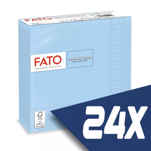Fato Szalvéta 33x33cm világoskék 2 rétegű 50 lap/csomag (24 csomag)