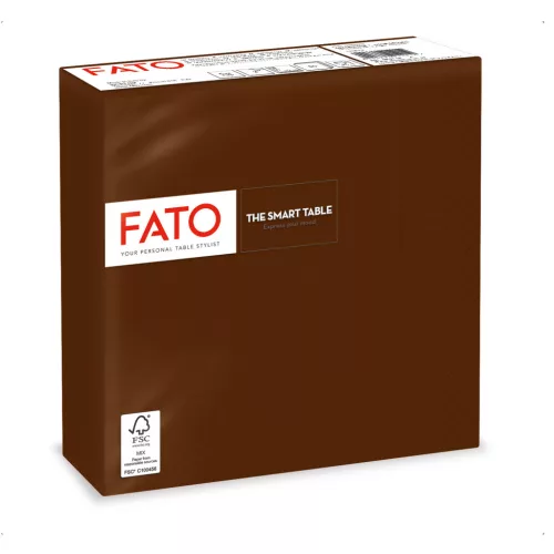 Fato Szalvéta 33x33cm csokoládébarna 2 rétegű 50 lap/csomag 