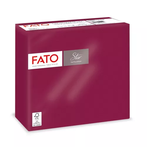 Fato Sztár szalvéta 2 rétegű 38x38cm bordó 40 lap/csomag
