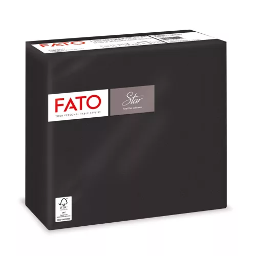 Fato Sztár szalvéta 2 rétegű 38x38cm fekete 40 szál/csomag 