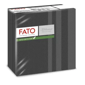 Fato Airlaid szalvéta 40x40cm Tweed fekete 50 lapos