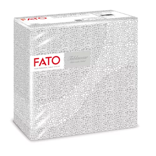 Fato Airlaid szalvéta 40x40cm Mosaic silver 50 lapos