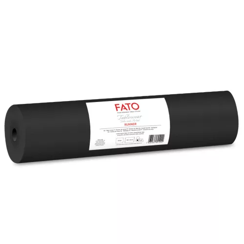 Fato Airlaid asztali futó 04x24m Nero (fekete)