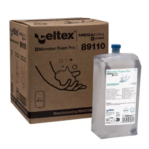Celtex E-Control Microbar Pro antimikrobiális hatású habszappan, 700 ml