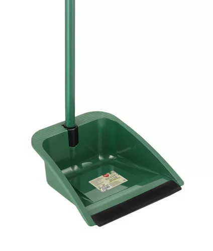 Fass Natural Green nyeles szemeteslapát gumi éllel zöld