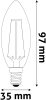 Avide LED Filament Candle 2.5W E14 WW 2700K