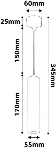 Avide Függeszték GU10 Lámpatest Kerek Fehér 170mm
