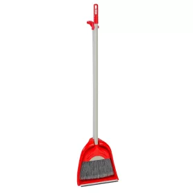 Seprű+szemétlapát piros 110cm