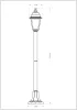 Avide Kültéri Álló Lámpa Blake 1xE27 1200mm Fekete IP44