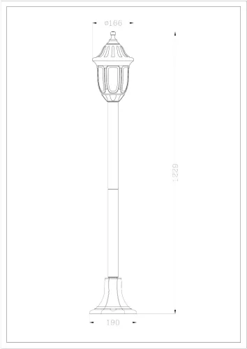 Avide Kültéri Álló Lámpa Mateo-XL 1220mm 1xE27 Fekete IP44