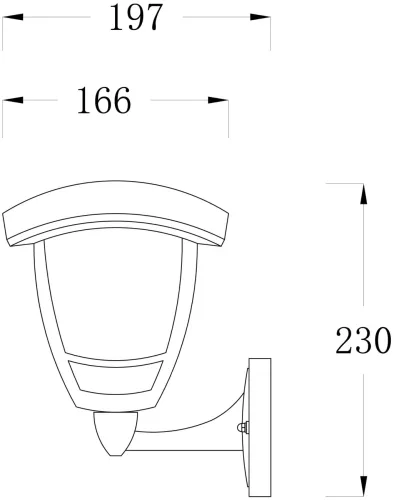 Avide Kültéri Fali Lámpa Aria-D 1xE27 Fekete IP44