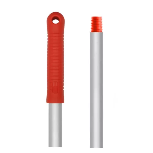 Alumínium felmosónyél, szálcsiszolt, menetes, piros 130cm