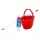 Bonus Felmosó szett-vödör PIROS 11L  csavaró kosár, felmosó nyél 120cm Softmop 160gr