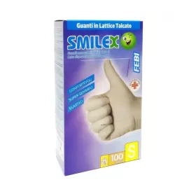   Berica Smilex febi  egyszerhasználatos latex fehér vizsgálókesztyű XL, 100 db / doboz