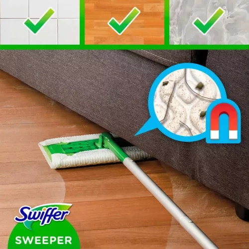 Swiffer Sweeper kezdő szett - felmosó + 8db nedves + 3db száraz kendő utántöltő