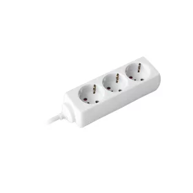   Commel elosztó, hosszabbító 3-as, érintésvédelemmel, fehér, 5m, 16A, 3500W