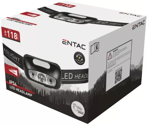 Entac Fejlámpa 5W 700mAh Fekete