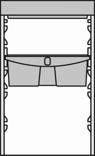 Filmop Alpha 6103 takarítókocsi 4x4L + 2x15L vödörrel, zsáktartóval, zárható szekrénnyel