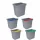 Filmop 4 literes szürke vödör sárga fogantyúval