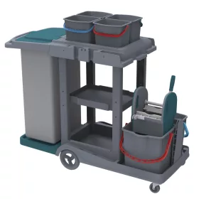   Herkules Classic Takarító kocsi műanyag, 2x18l-es + 4x5L-es vödörrel