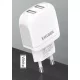 KAKU usb adapter DUAL port gyorstöltő Fehér (EU)