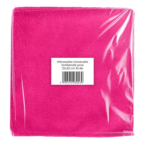 Mikroszálas törlőkendő 32x32cm 300g/m2 piros 10 db-os