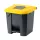 Planet Szelektív hulladékgyűjtő konténer, műanyag, pedálos, antracit/sárga, 30L
