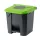 Planet Szelektív hulladékgyűjtő konténer, műanyag, pedálos, antracit/zöld, 30L