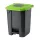 Planet Szelektív hulladékgyűjtő konténer, műanyag, pedálos, antracit, zöld, 50L
