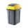 Planet Hippo Billenős Szelektív hulladékgyűjtő szemetes, műanyag, antracit/sárga, 50L