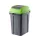 Planet Hippo Billenős Szelektív hulladékgyűjtő szemetes, műanyag, antracit/zöld, 50L