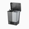 Planet Pedálos szemetes kuka DUO, osztott, műanyag, ECO antracit, 50L