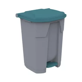   Uctem szelektív hulladékgyűjtő konténer, műanyag, pedálos, zöld/szürke 50L